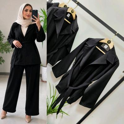مانتو کتی زنانه مدل لاکچری مشکی مدل کمربنددار