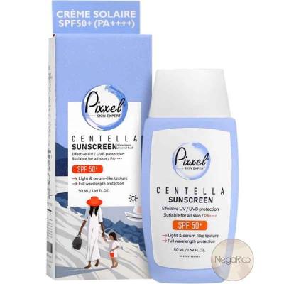 کرم ضد آفتاب صورت بیرنگ پیکسل سنتلا SPF50+ حجم 50 میلی‌لیتر مناسب انواع پوست