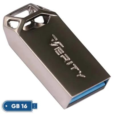 فلش مموری 16 گیگابایت وریتی (Verity) مدل V-819 بند انگشتی فلزی USB 2.0