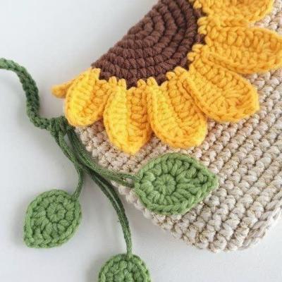 کیف دخترانه طرح گل افتابگردان