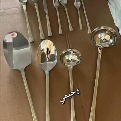 سرویس قاشق و چنگال 24نفره 120پارچه یونیک خاص و شیک نیمه طلایی