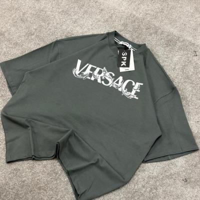 تیشرت باکسی پنبه دورو با طرح VERSACE با شش رنگ و چهارسایز