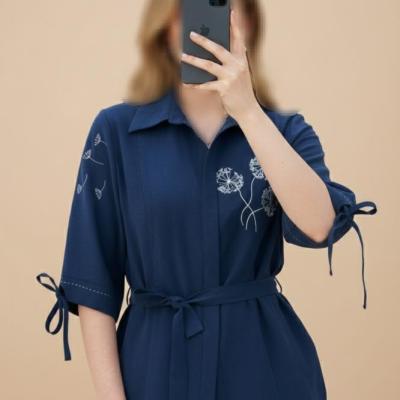 شومیز زنانه گلدوزی مدل قاصدک ترک
