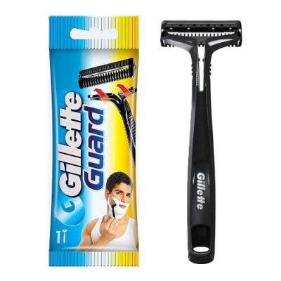 تیغ اصلاح ژیلت مدل GUARD به همراه 3 تیغ یدک مجموعا 4 تیغه