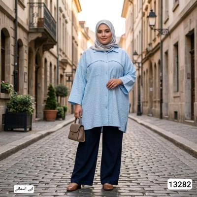 مانتو اسپرت زنانه مدل مانتو سایز بزرگ خنک تابستونی 13282