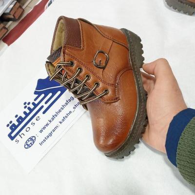 نیم بوت پسرانه رنگ عسلی 25تا33