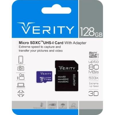 کارت حافظه MicroSDXC وریتی (Verity) مدل 533X ظرفیت 128 گیگابایت کلاس 10