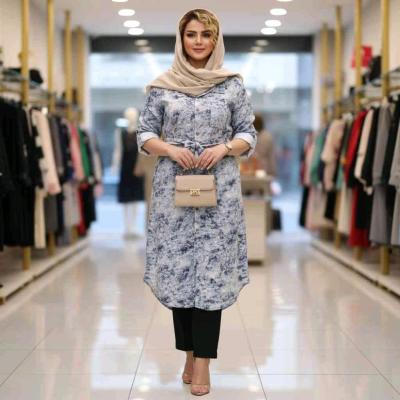 مانتو اسپرت زنانه شانتون مدل مانتو بلند شانتون گازوئیلی جلو دکمه