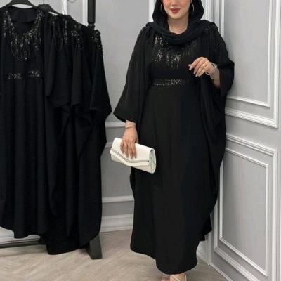 مانتو مجلسی مدل مانتو عبایی مشکی مزونی الیزه قواره دار