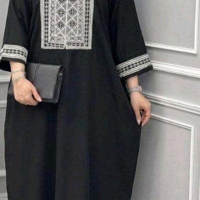 مانتو پیراهنی داکرون خرجکار سوزن دوزی
