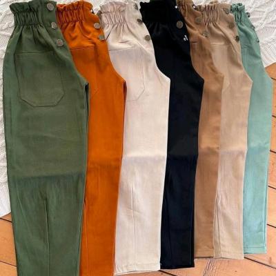 شلوار کتان مام دخترانه