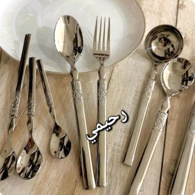 سرویس قاشق و چنگال 30 نفره 140 پارچه نقره ای جی وان مدل گراسو سلطنتی