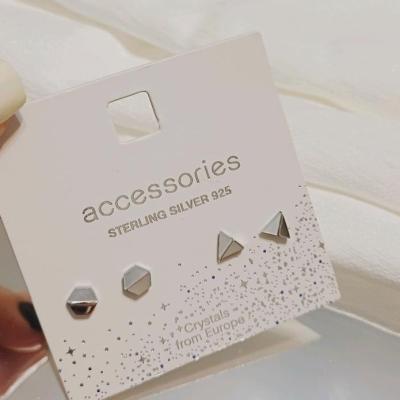 پک گوشواره 2 جفت نقره 925 وارداتی