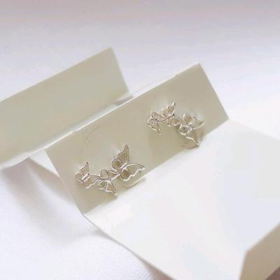 گوشواره پروانه نقره 925 وارداتی