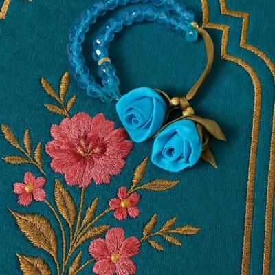 تسبیح فانتزی 33تایی آبی فیروزه ای