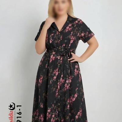 پیراهن مهمانی زنانه کرپ مدل یقه انگلیسی