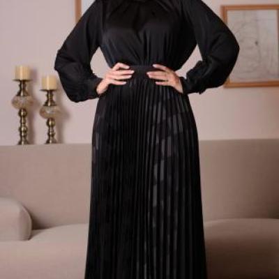 دامن پلیسه مجلسی ساتن طرحدار