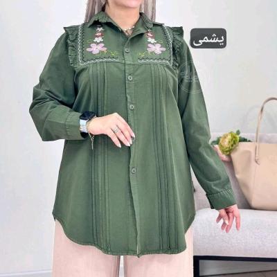 شومیز مانتویی گلدوزی زنانه