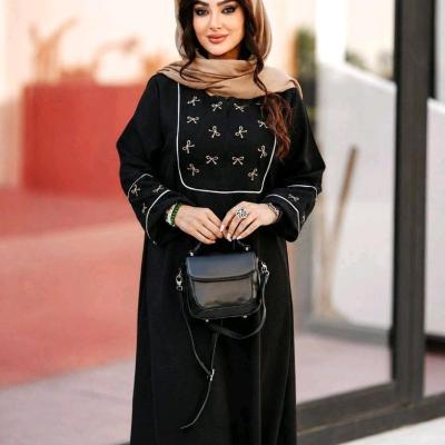 پیراهن مانتویی مشکی زنانه طرح پروانه ای