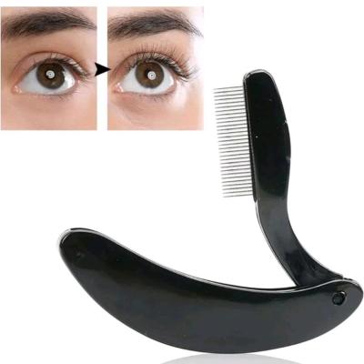 شانه مژه و ابرو فلزی تاشو  Metal eyelashe and eyebrow comb