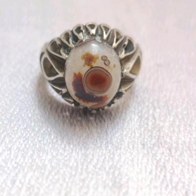 انگشتر نگین باباقوری لامه طبع کوارتز