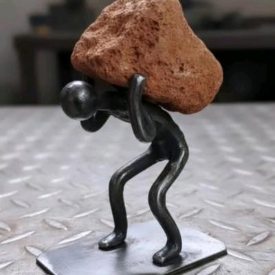 دکوری فلزی فانتزی طرح آدمک کارگر