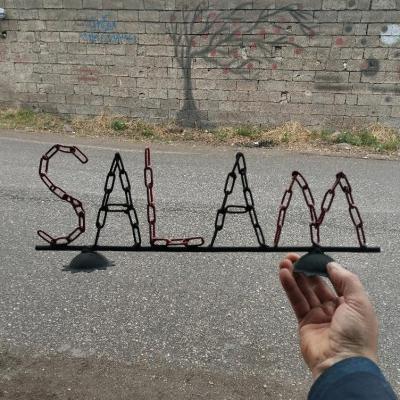 دکوری فلزی فانتزی طرح سلام