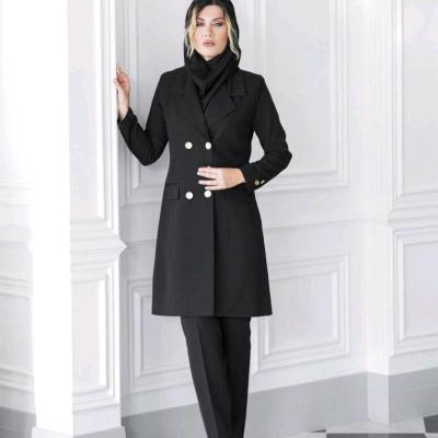 مانتو شلوار اداری 4 دکمه ساده