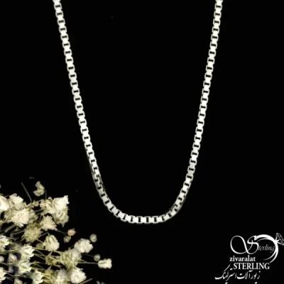 زنجیر نقره 925 عیار مدل بیزمارک (ونیزی) کد 21376