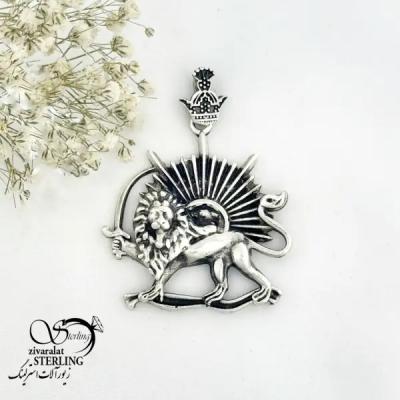 پلاک شیر نقره 925 عیار کد 20607