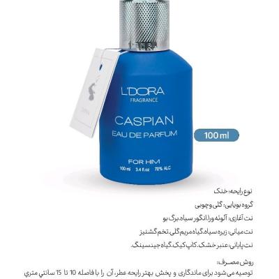 ادوپرفیوم مردانه مدل CASPIAN لدورا فرگرنس 100 میلی‌لیتر