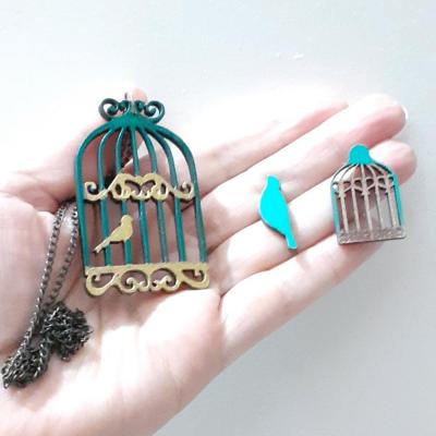 گردنبند وگوشواره چوبی کاری ظریف کد 0267