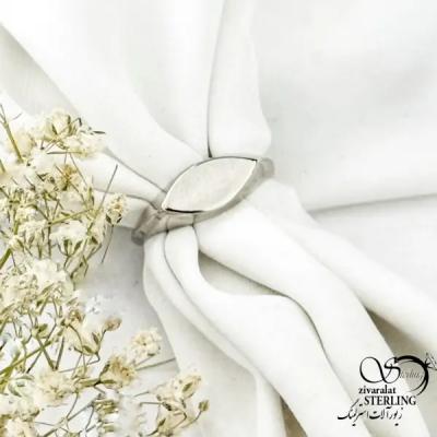 انگشتر آینه ای ساده نقره ایتالیا کد 21304