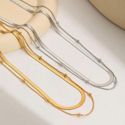 گردنبند دولاین توپی و ماری استیل