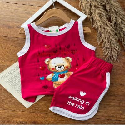 تاپ شلوارک خرس قلبی اسپرت کد :4939