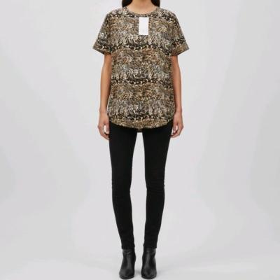 تیشرت زنانه طرح پلنگی زارا