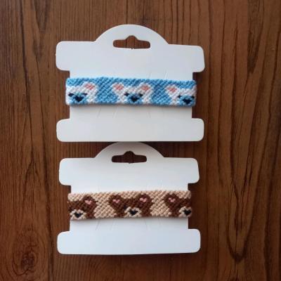 دستبند و پابند دست بافت طرح تدی (خرس)