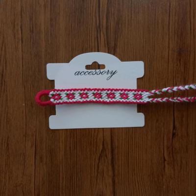 دستبند و پابند بافتنی طرح گل کد 01