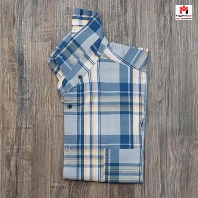 پیراهن کتان مردانه سوپر سایز 5XL چهارخانه