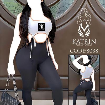 ست کراپ و شلوار فانتزی دخترانه مدل 8038