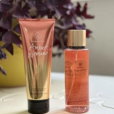 پک بادی اسپلش و لوسیون یامانفن مدل Amber Woman