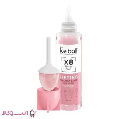 ژل سفت کننده و لیفتینگ آیس بال حاوی کلاژن (صورتی) حجم 212 میل