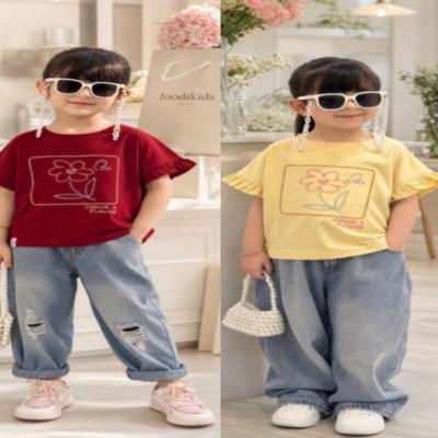 تک تیشرت فلاور زیبا K5566(لطفا قبل از خرید موجودی بگیرید)