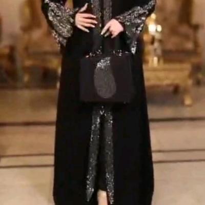 مانتو مجلسی کرپ ژوژرت عبایی اصل وارداتی مدل عبایی وارداتی