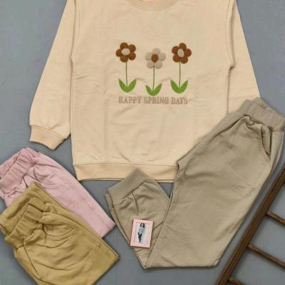 بلوزشلواردخترانه قلب وسه گل