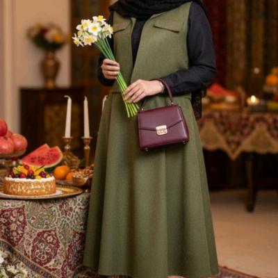 پیراهن زنانه پشمی مدل جلیقه و پیراهن سوییت پاییزه