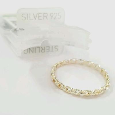 انگشتر نقره عیار 925 طرح دار ، عیار حک شده داخل انگشتر