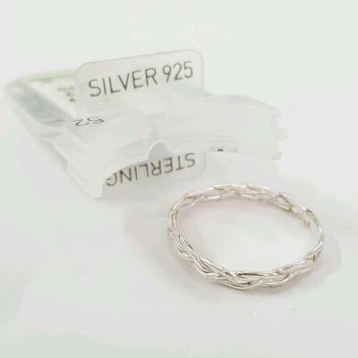 انگشتر نقره عیار 925 طرح دار ، عیار حک شده داخل انگشتر