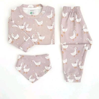 ست نوزادی بلوز و شلوار مرغابی