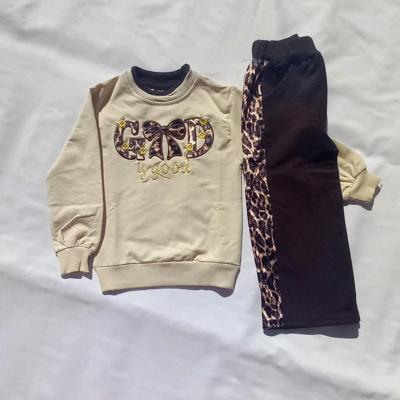 بلوز شلوار دخترانه ،ست دخترانه ،ست پلنگی پاپیون سایز55،60،65